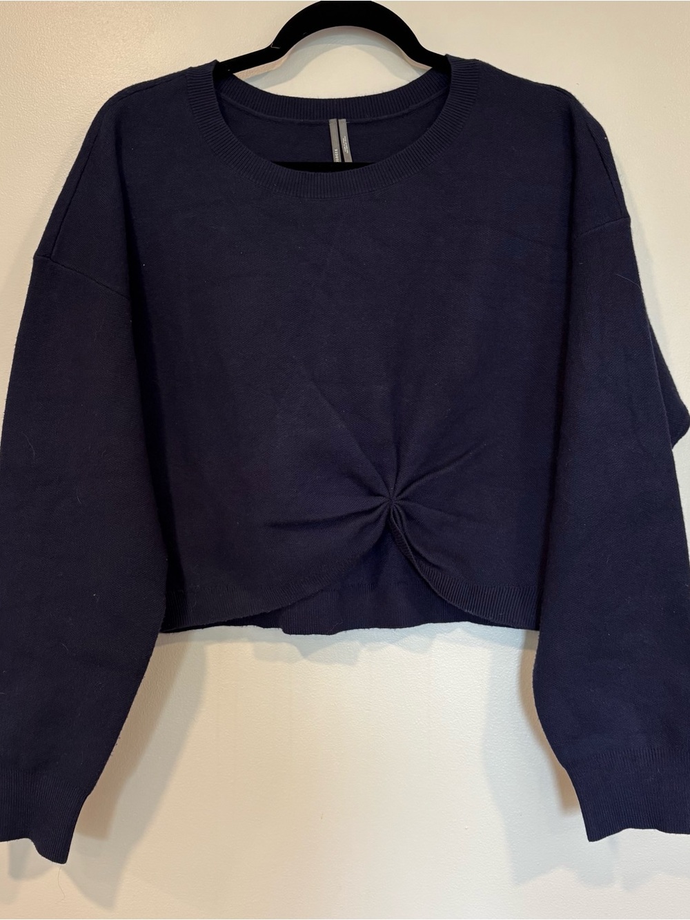 ANTHROPOLOGIE twist front crop sweater